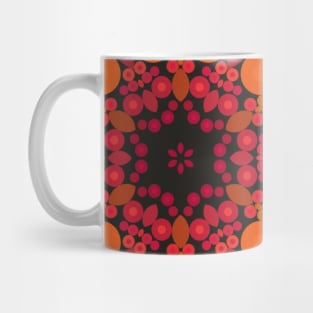 Dot Mandala Flower Yellow Purple and Blue Mug